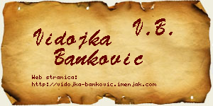 Vidojka Banković vizit kartica